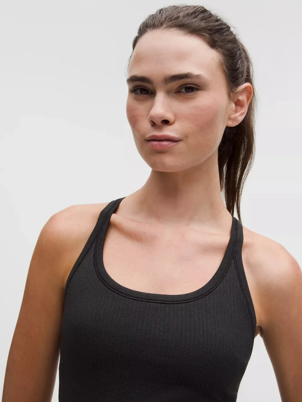 Lululemon Athletica Black Ribbed Tank Top Size 6